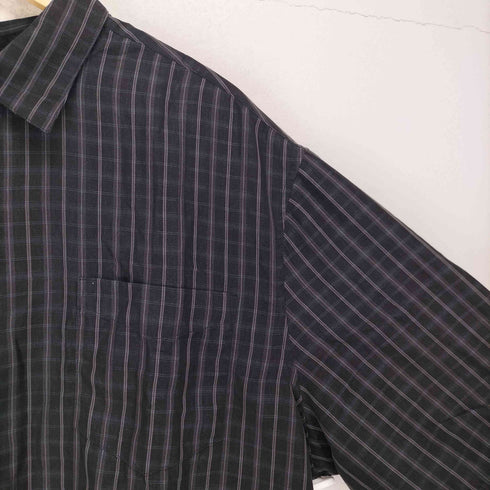 ジョージ GEORGE チェック柄 半袖 ポケットシャツ メンズ 2XL