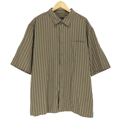 ジョージ GEORGE ストライプ柄 半袖 ポケットシャツ メンズ 2XL