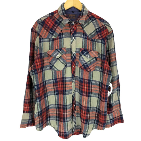 ラギッド RUGGED ウエスタンシャツ チェックシャツ メンズ import:L