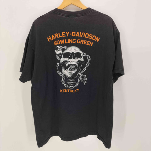 ハーレーダビッドソン HARLEY-DAVIDSON メキシコ製 コピーライト 2019 両面プリント スカル クルーネック S/S Tシャツ メンズ import:XL