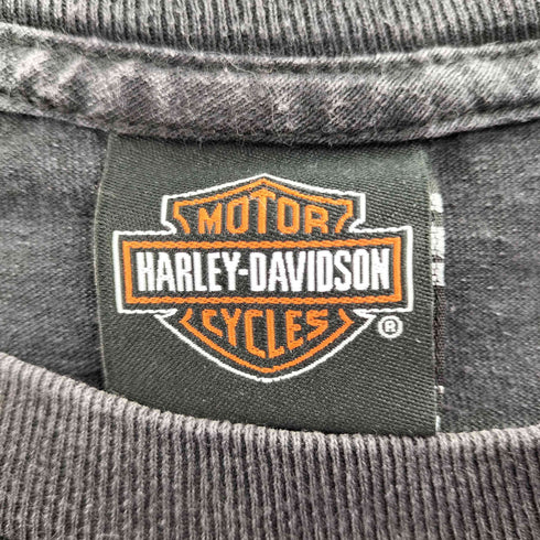 ハーレーダビッドソン HARLEY-DAVIDSON メキシコ製 コピーライト 2019 両面プリント スカル クルーネック S/S Tシャツ メンズ import:XL