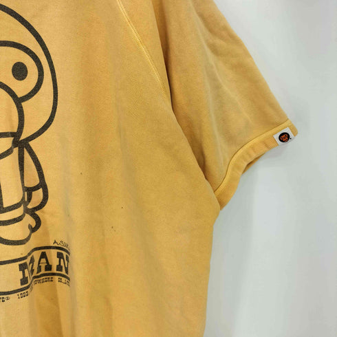 アベイシングエイプ A BATHING APE BABY MILO 00s NIGO期 A.S.N.K.A フロントプリント ラグラン 半袖スウェット メンズ JPN:XL