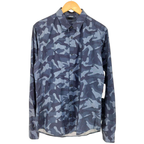 アルマーニジーンズ ARMANI JEANS カモ柄 ボタン シャツ メンズ import:M