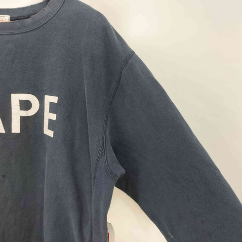 アベイシングエイプ A BATHING APE 90s 初期タグ NIGO期 BAPEプリント クルーネック スウェット メンズ JPN:XL