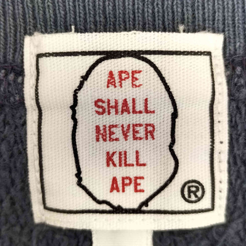 アベイシングエイプ A BATHING APE 90s 初期タグ NIGO期 BAPEプリント クルーネック スウェット メンズ JPN:XL