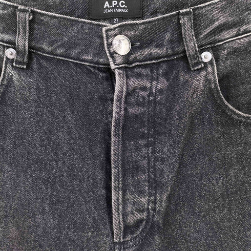 アーペーセー A.P.C. ボタンフライブラックデニムパンツ メンズ 27