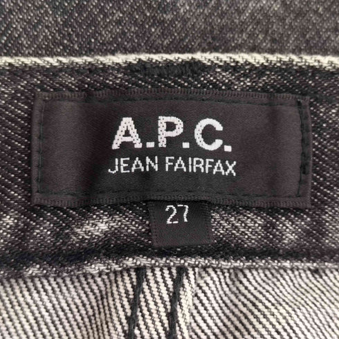 アーペーセー A.P.C. ボタンフライブラックデニムパンツ メンズ 27