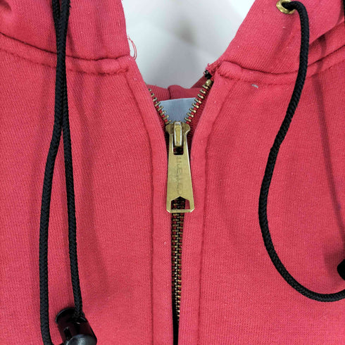 カーハート Carhartt 90S 裏地サーマル ロゴ刺繍 ダブルフェイス ジップアップパーカー メンズ