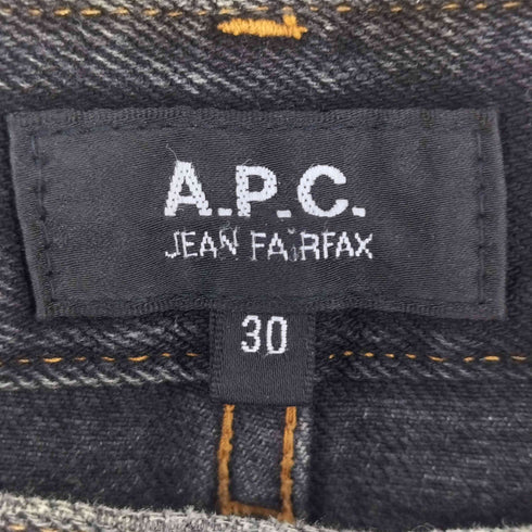 アーペーセー A.P.C. ボタンフライブラックデニムパンツ メンズ 30