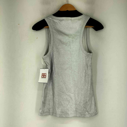ザラ ZARA シルバー タンクトップ レディース import:M