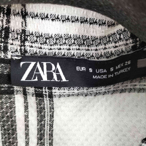 ザラ ZARA チェック柄 ダブルポケット シャツ レディース import:S