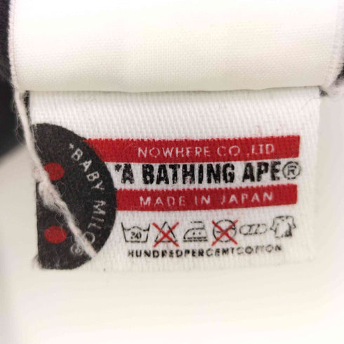 アベイシングエイプ A BATHING APE BABY MILO 90-00s NIGO期 リバーシブル ボーダー フロントプリント 長袖カットソー メンズ JPN:XL