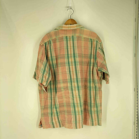 ポロバイラルフローレン Polo by RALPH LAUREN 90S マドラスチェック 開襟 ダブルポケット S/S ネルシャツ メンズ import:XL