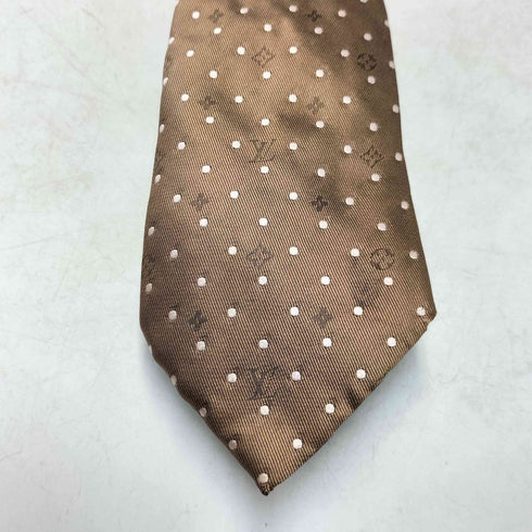 ルイヴィトン LOUIS VUITTON ドット モノグラム シルク ネクタイ メンズ
