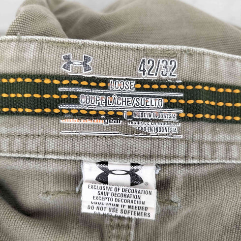 アンダーアーマー UNDER ARMOUR LOOSE UA HIGH PLAINS PANTS 異素材切替ダブルニーダックパンツ メンズ 42/32