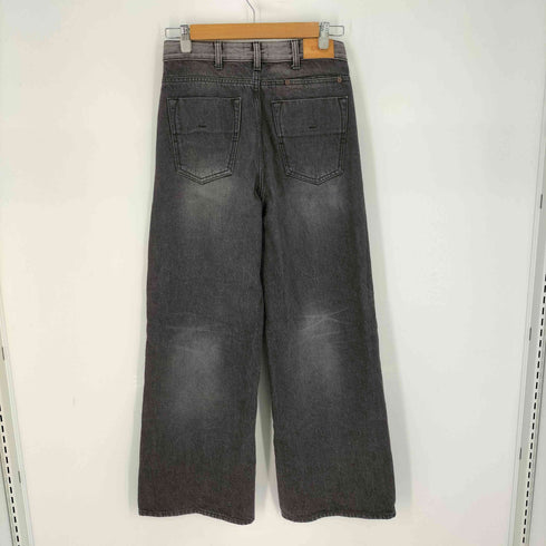 SATUR ワイド ブラックデニム メンズ JPN:S