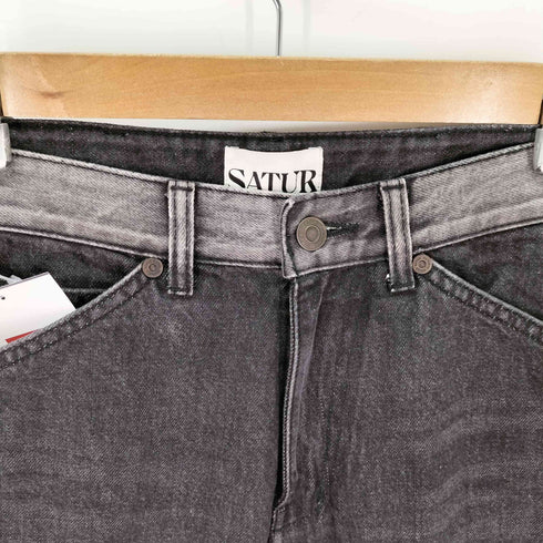 SATUR ワイド ブラックデニム メンズ JPN:S