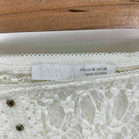 ザラ ZARA スタッズ レースミディスカート レディース JPN:M