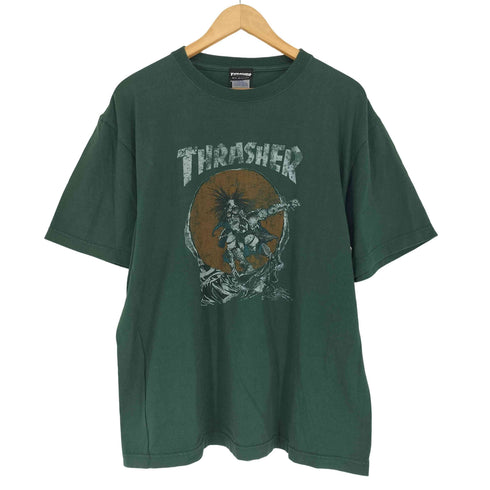 スラッシャー THRASHER フロントプリントクルーネックTシャツ メンズ XL