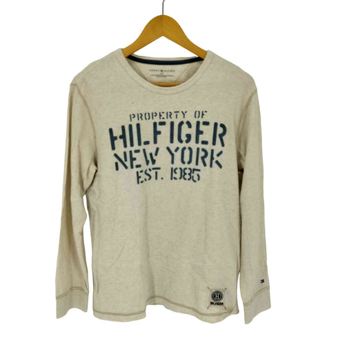 トミーヒルフィガー TOMMY HILFIGER ステンシル 長袖カットソー ロンT メンズ import:L
