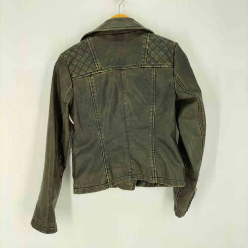 Sebby collection フェイクレザー ライダースジャケット レディース import:S