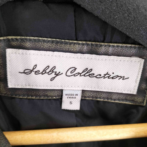 Sebby collection フェイクレザー ライダースジャケット レディース import:S