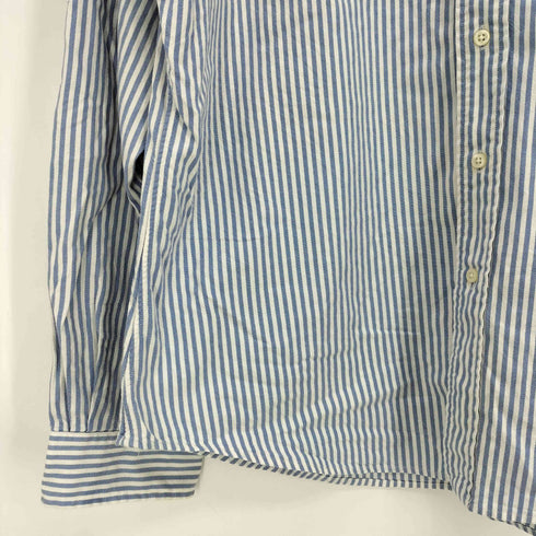 ポロバイラルフローレン Polo by RALPH LAUREN 90-00s CUSTOM FIT ポニー刺繍 ストライプ ボタンダウン長袖シャツ メンズ import:XL