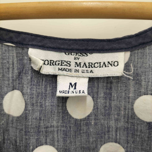 ゲスジョージズマルシアーノ GUESS BY GEORGES MARCIANO 90S USA製 水玉 ドット プリント ヘンリーネック タンクトップ レディース import:M