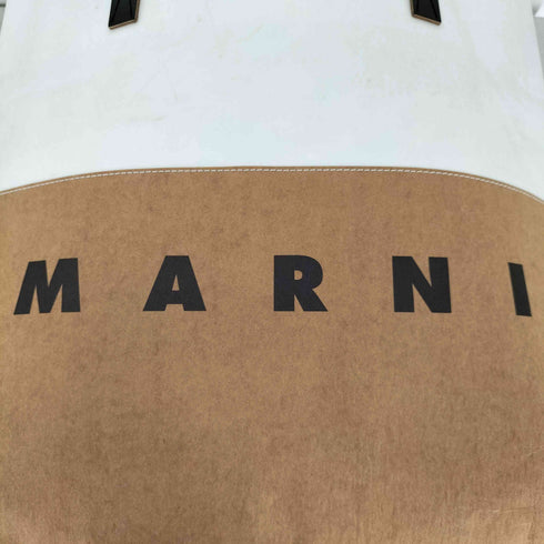マルニ MARNI イタリア製 2022モデル レザータグ バイカラー ショッピングトートバッグ レディース UNI