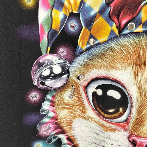 Rock Chang ピエロキャット プリントTシャツ Cool レディース XL