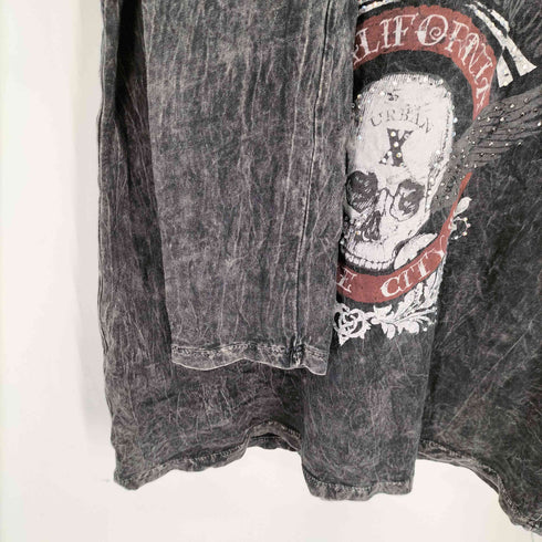 urban X USA製 スカル ラインストーンVネックカットソー レディース import:M