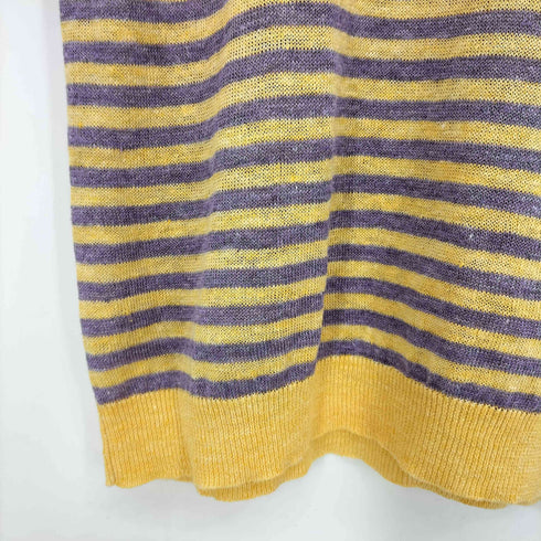 ポールスチュアート Paul Stuart ボーダー リネン100 スキッパー S/S ポロシャツ メンズ import:M