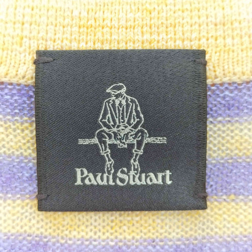 ポールスチュアート Paul Stuart ボーダー リネン100 スキッパー S/S ポロシャツ メンズ import:M