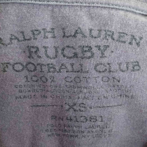 ラルフローレン RALPH LAUREN RUGBY FOOTBALL CLUB シングルステッチ コットン S/S クルーネック Tシャツ メンズ import:XS