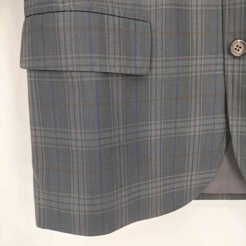 ブルックスブラザーズ 346 BROOKS BROTHERS タータンチェック ウール 背抜き パワーショルダー 3B テーラードジャケット メンズ 4