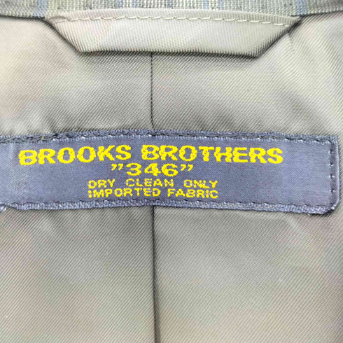ブルックスブラザーズ 346 BROOKS BROTHERS タータンチェック ウール 背抜き パワーショルダー 3B テーラードジャケット メンズ 4