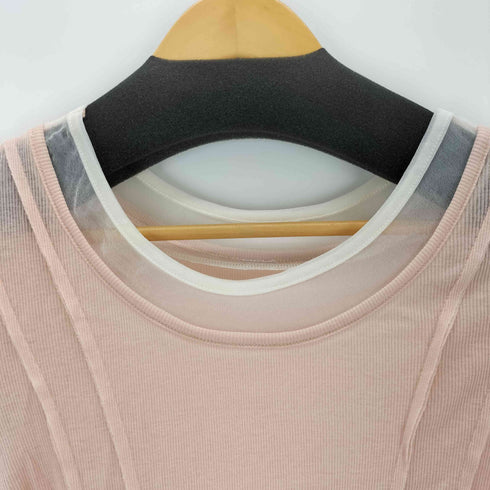 メゾンスペシャル MAISON SPECIAL 2way Neck Sheer Docking Tops レディース FREE