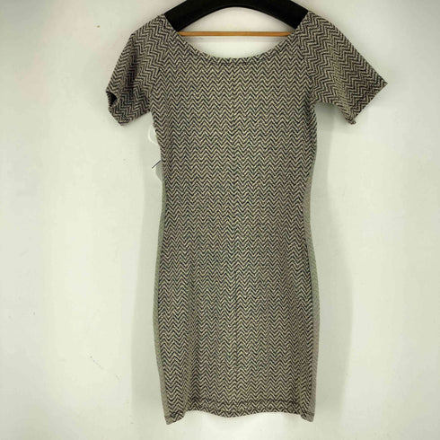 シーバイクロエ SEE BY CHLOE ボートネックヘリンボーンコットンワンピース レディース FR:34