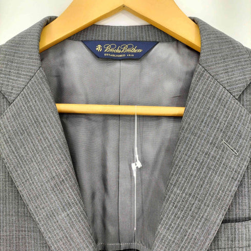 ブルックスブラザーズ BROOKS BROTHERS ストライプ 背抜き パワーショルダー 2B テーラードジャケット センタープレス スラックス セットアップ メンズ 36SHT