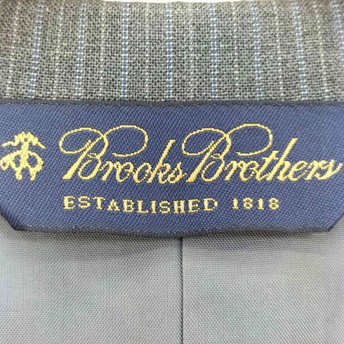 ブルックスブラザーズ BROOKS BROTHERS ストライプ 背抜き パワーショルダー 2B テーラードジャケット センタープレス スラックス セットアップ メンズ 36SHT