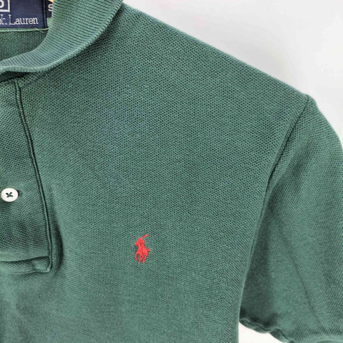 ポロバイラルフローレン Polo by RALPH LAUREN 90S ポニー刺繍 鹿の子 S/S ポロシャツ メンズ import:S