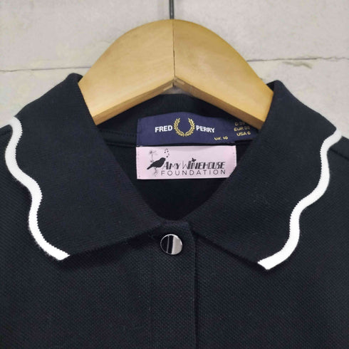フレッドペリー FRED PERRY Amy Winehouse コラボ Scalloped Trim Polo Shirt レディース 10