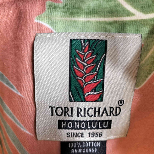 トリリチャード TORI RICHARD 90S ボタニカル柄コットン S/S シャツ メンズ import:S