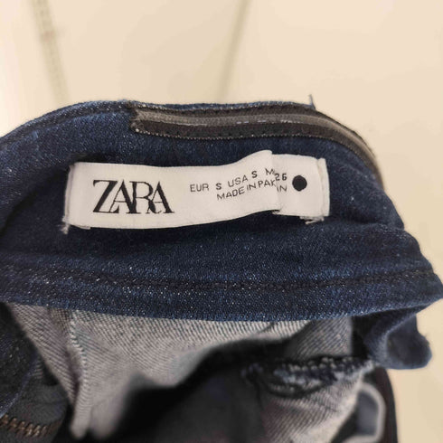 ザラ ZARA ベアトップ デニム ワンピース レディース S