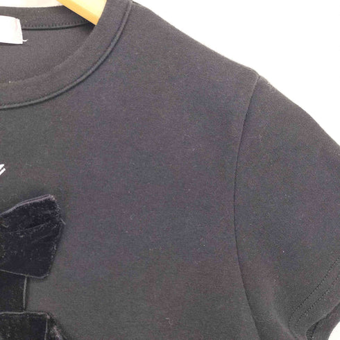 リルリリー lilLilly リボンデザイン クルーネック 半袖Tシャツ カットソー レディース FREE