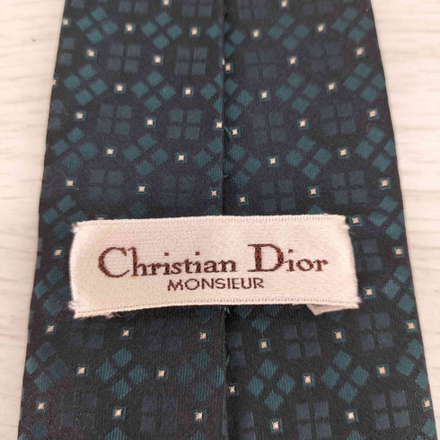 クリスチャンディオール Christian Dior 総柄シルクネクタイ メンズ