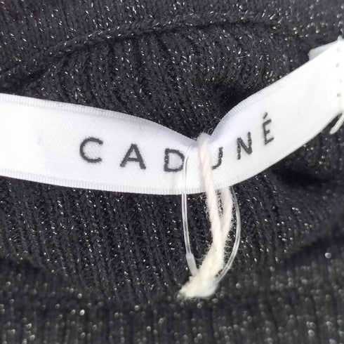 カデュネ CADUNE レース フレアスリーブ ラメクルーネックニット レディース JPN:38