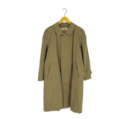 アクアスキュータム AQUASCUTUM イングランド製 裏地チェック 玉虫 ステンカラーコート メンズ UK:36