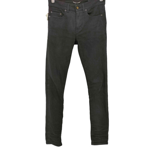 サンローランパリ SAINT LAURENT PARIS 18aw ヴァカレロ期 SKINNY FIT JEANS IN COATED BLACK DENIM コーティング スキニーデニム メンズ 28