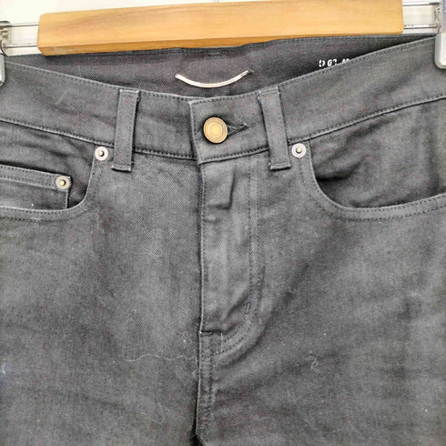 サンローランパリ SAINT LAURENT PARIS 18aw ヴァカレロ期 SKINNY FIT JEANS IN COATED BLACK DENIM コーティング スキニーデニム メンズ 28